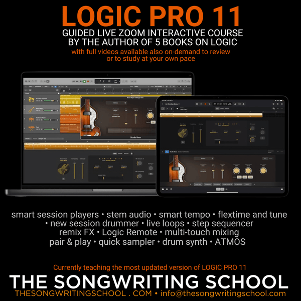 Logic Pro X Levels 1 2 On Campus Online The Songwriting School of Los Angeles