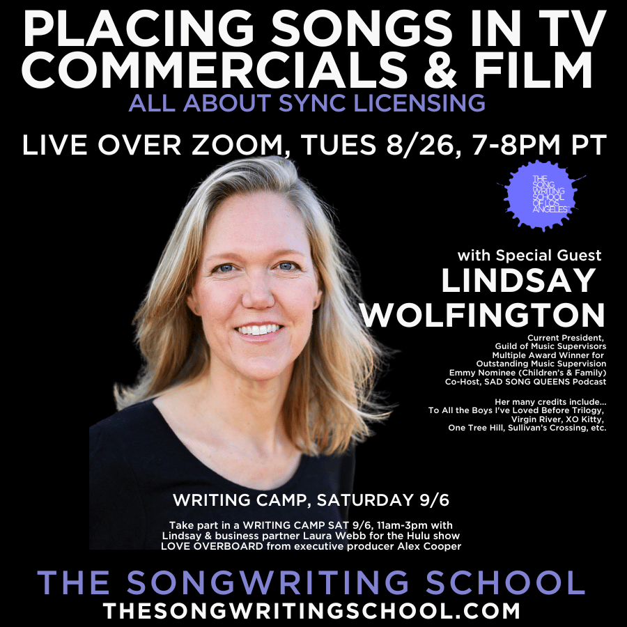Placing Songs in TV, Commercials, & Film - FALL 2025 11/10/25 8pm PT with Special Guest Charles Levan of Blue Buddha Ent. Sync Agency