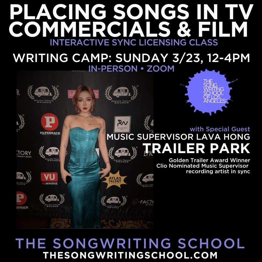The Next Weekend Writing Camp: Sunday 3/23/25, 12-4pm PT At Historic Enterprise Recording Studios!