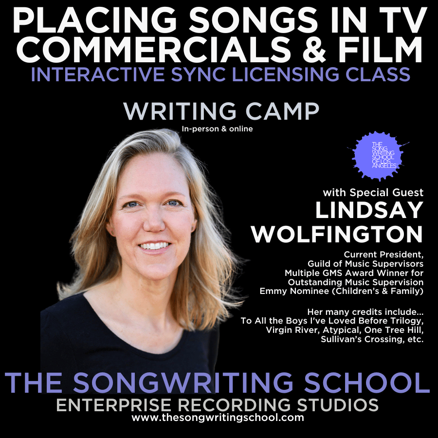 Placing Songs In TV, Commercials, & Film - Next Full Class Starts 6/17 For SUMMER + Includes Writing Camp